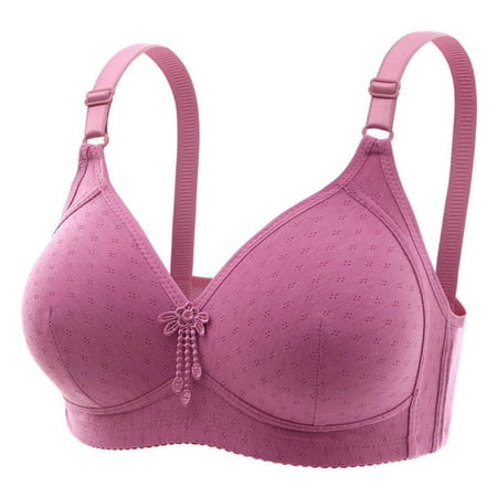 Flash Deals Lingerie Bras for Women Plus Size Clearance Under $5 Womans Embroidered Glossy Comfortable Breathable Bra Underwear No Rims