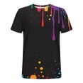 thumbnail image 5 of Qertyioot T-shirt à Manches Courtes Imprimé pour Hommes Col Rond Mode Décontractée Manches Courtes Liquidation, 5 of 5