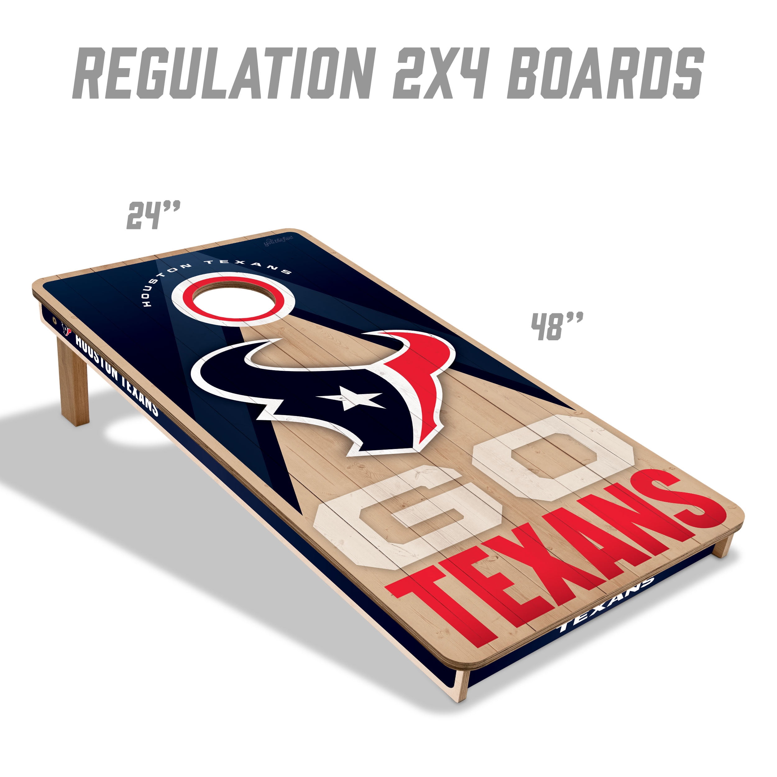 YouTheFan NFL Houston Texans 2x4 Slogan Series Cornhole