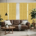 thumbnail image 2 of Ambesonne Yellow Damask Window Curtains, Silhouette Swirls, Each 28" W x 84" L, Earth Yellow Pale Yellow, 2 of 5