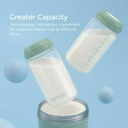 Momcozy 22oz Portable Breast Milk Cooler for Outdoor, Life Saver with 360° Total Cooling for 24 Hours, Larger Capacity Travel Breastmilk Chiller with 2pcs Baby Bottles for Breastmilk Storage
