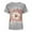 #1-Gray, variant on Summer Ladies Tops Womens Loose Blouse Tiy-Dye Print Round Neck Tshirt Print Tops