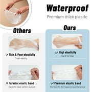 Disposable Shower Caps Large, 150Pcs MoHern Plastic Shower Cap for Women & Men Waterproof Bath, Hotels, Travel, Hair Dye, SPA, Home