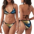 thumbnail image 3 of Fotbe Moonlit Golden Tree Peacock Traje de Baño para Mujer de Dos Piezas – Bikini Sexy de Tirantes Tipo Halter con Diseño Triangular, 3 of 6