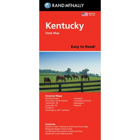 Rand McNally Easy to Read Folded Map: Kentucky State Map, (Paperback)