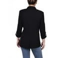 thumbnail image 2 of NY Collection Womens Petites Knit Long Sleeves Two-Button Blazer, 2 of 2
