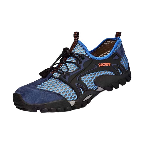 Xfvqtps Mens Water Shoes Hiking Shoes Quick Dry Breathable Mesh Adjustable Drawstring Outdoor Sports Trails Shoes