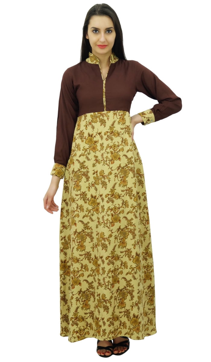 Bimba Women's Long Sleeve Jilbab Dress - Rayon Maxi Dress With Pockets & Tie Belt - View #5