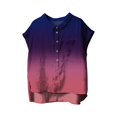 thumbnail image 2 of Purple Tshirts for Women Cute Tops for Women Collar Non Sleeve Linen Shirts Plus Size Floral Blouses Casual Summer Clothes Summer Tops, 2 of 4