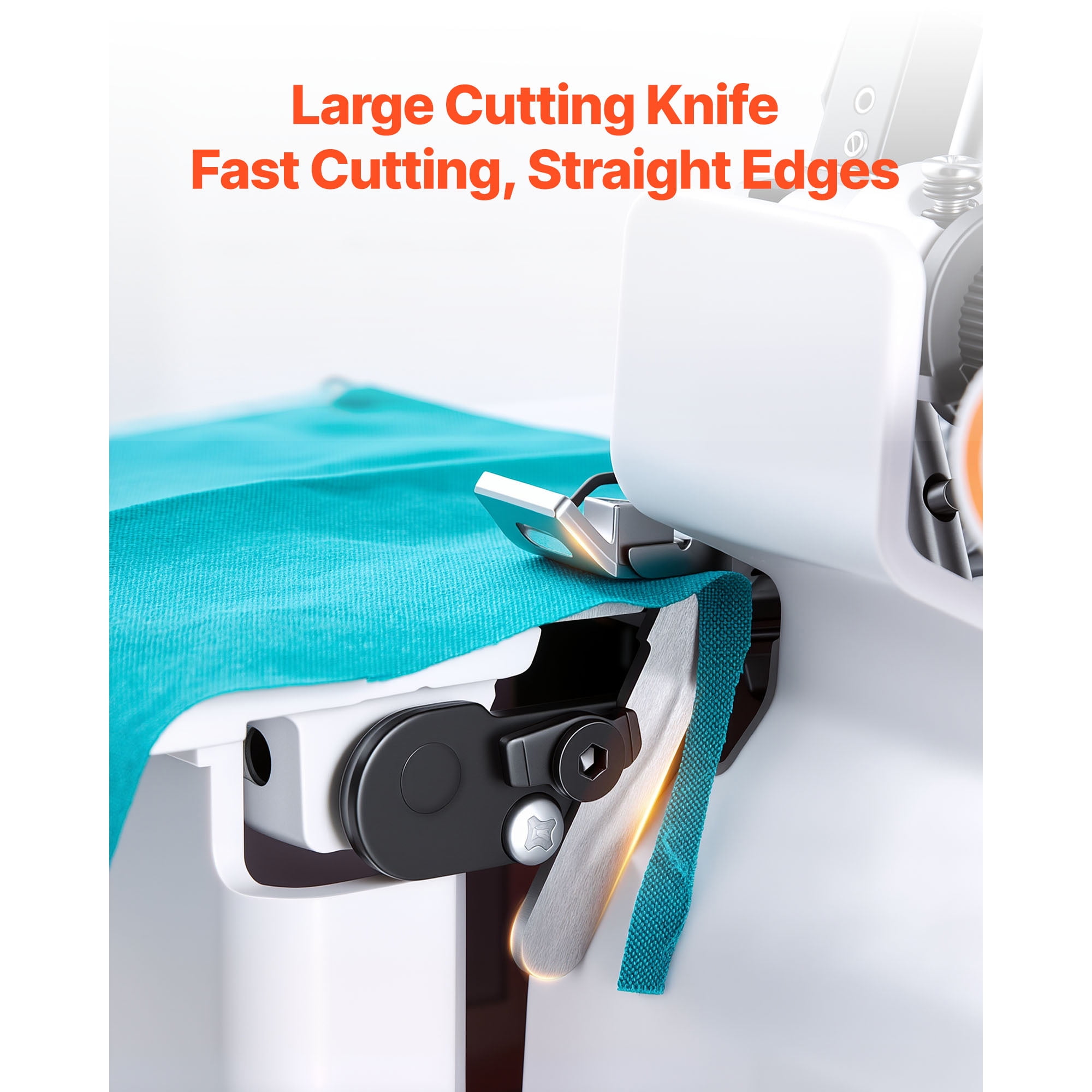 KFFKFF Serger Overlock Sewing Machine, 1250 Stitches Per Minute, 3 and 4 Thread Options, Equipped with LED Light and Stable Suction Feet, Durable Metal Frame Sewing Machine for Different Fabrics