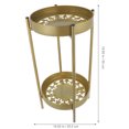 thumbnail image 2 of UPOUART 1Ud Base Para Macetas De Hierro Con Decorativo Y Resistente Color Dorado, 2 of 8