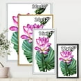 thumbnail image 4 of Designart 'Ancient Pink Lotuses In The Pond VI' Traditional Framed Canvas Wall Art Print, 4 of 5