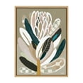 thumbnail image 2 of Kate and Laurel Sylvie Sage Protea Framed Canvas Wall Art by Inkheart Designs, 18x24 Natural, Modern Neutral Flower Wall Decor, 2 of 6