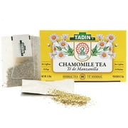 Tadin Tea Chamomile Herbal Tea Bags, with Chamomile Extracts, Manzanilla Tea Bags, 24 Ct, .76 oz Each