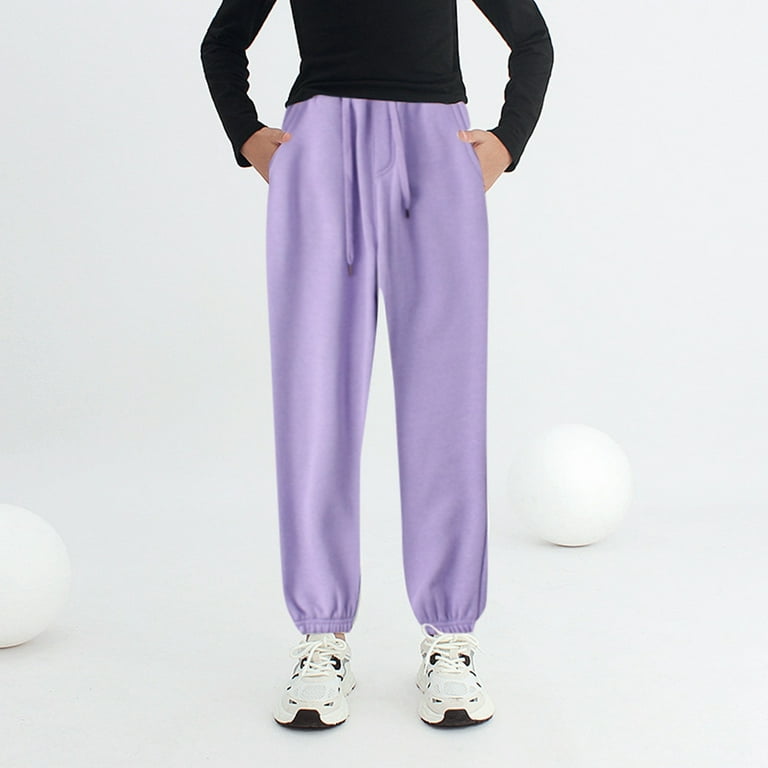 EFGYYF Boys Size 6 Sweatpants Boys Girls Active Pants Jogger Sweatpants With Pockets Kids Trousers Casual Solid Pants Hot Pink 8 9 Years Walmart