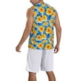 thumbnail image 2 of Naloa Blue Ocean Wave Sunflower Basketball Jersey Reversible Men's Mesh Athletic Sports Shirts Training Practice S-4XLLarge, 2 of 6