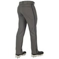 thumbnail image 2 of CHAMPRO Triple Crown 2.0 Open Bottom Baseball Pants with Braid, Adult Small, Graphite, Navy, 2 of 3