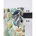 thumbnail image 6 of Blue Teal Botanical Curtains 54 Inch Length,Sheer Curtains for Bedroom Living Room Window Weeping Fall Eucalyptus Leaves Rustic Rod Pocket Drapes Kitchen Curtains Small Half Window 52"x54" 2 Panels, 6 of 6