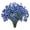 Blue, variant on Artificial Blue Flowers, UV Resistant Fake Plants, No Fade Faux Plastic Shrubs, Porch Window Box Garden Decor, Realistic Silk Flower Bundles for Porch Patio Garden Window Box Home Decor, 12 Bundles