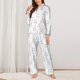 thumbnail image 2 of Balery Heart Rabbit Conjunto de Pijama con Estampado para Mujer, Conjunto de Dos Piezas con Manga Larga, Ropa de Dormir Suave con Bolsillos, Pijamas Cómodos-Large, 2 of 7