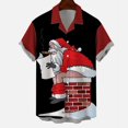thumbnail image 1 of Camisa hawaiana de manga corta para hombre y mujer, ropa de Navidad, Tops con gráfico 3d de Papá Noel, Hip Hop, gran tamaño, verano, novedad, 1 of 1
