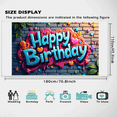 thumbnail image 7 of LUUFILx Happy Birthday Backdrop Party Supplies Colorful Background Banner Ideal for Birthday Decoration Photography Props Celebration Event Decor, 7 of 7