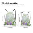 thumbnail image 2 of Honeii Purple Butterfly On Wild Print Drawstring Backpack,Drawstring Bags String Backpack Gym Cinch Sack Backpack Sport Bag Draw-Medium, 2 of 6