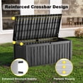 thumbnail image 6 of fazzn 120 Gallon Resin Deck Box Waterproof Outdoor Storage Box for Patio Furniture Pool Accessories Indoor Storage for Cushion Garden Tools (Black), 6 of 6