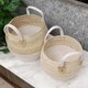thumbnail image 3 of Cesta de almacenamiento, cesta decorativa, cesta de ropa con asa, cesta de almacenamiento, caja de almacenamiento de escritorio, beige, beige, 3 of 5