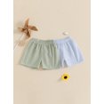 thumbnail image 3 of BemeyourBBs 2 Pack Toddler Baby Girl Boy Plaid Gingham Shorts Set Infant Girls Boys Summer Elastic Waist Checkered Loose Fit Shorts Bottoms, 3 of 9