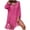 Hot Pink, variant on Staron Women's Beach Crochet Coverup Tassel Hollow Out Loose Casual Button Shirt Dress Swimsuit Bikini Cover Up, Hot Pink FREE SIZE