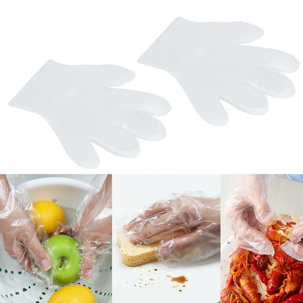 Gants jetables en PEHD Cuisine Transparent en plastique de qualité