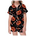thumbnail image 4 of TZEWGL Night Suit For Kid Leisure Printed Button Collar Short Sleeved Top And Shorts 2Pcs Set Homewear For Infants size 3-6M, 4 of 4