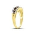 thumbnail image 3 of 14kt Yellow Gold Womens Round Brown Diamond Band Ring 1/2 Cttw, 3 of 4