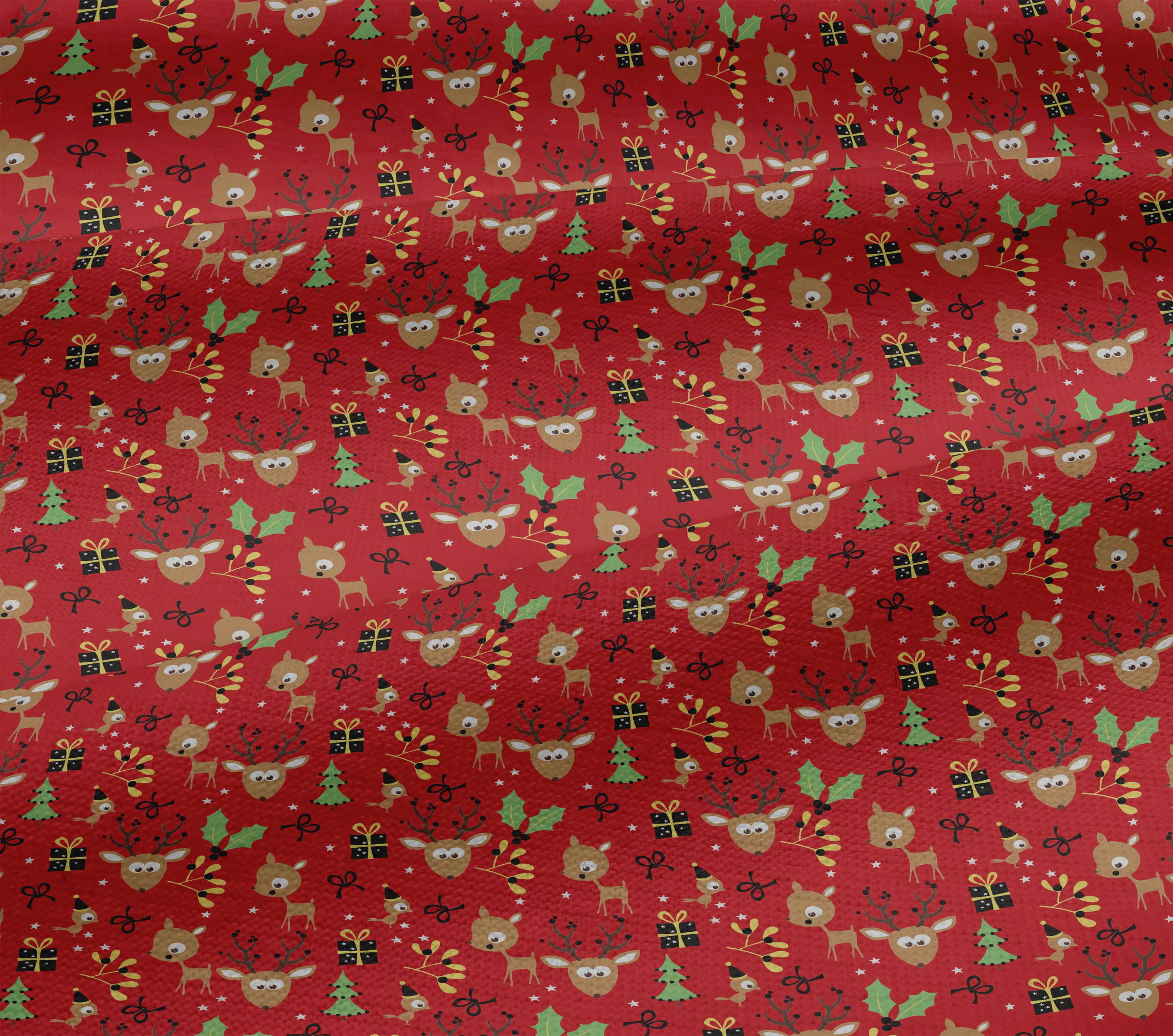 oneOone Cotton Jersey Red Fabric Merry Christmas Diy Clothing Quilting Fabric Print Fabric By Yard 58 Inch Wide-G3S