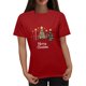 thumbnail image 1 of Puntoco Blusa informal de cuello redondo con estampado navideño para mujer, 1 of 4