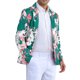 thumbnail image 4 of CHAQUETAS DEPORTIVAS FLORALES INSPIRE CHIC PARA HOMBRES, AJUSTE SLIM, BLAZERS IMPRESOS CON FLORES, M VERDE, 4 of 6
