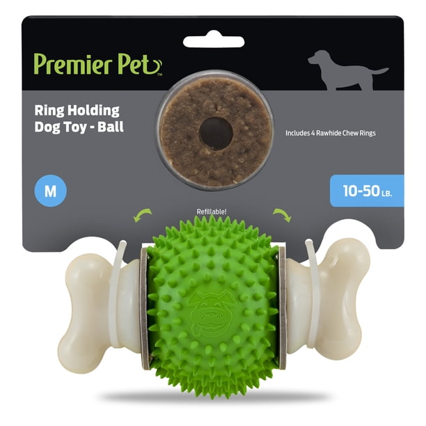 Premier Pet Ring Holding Dog Toy For Medium Dogs Ball With Refillable