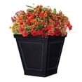 thumbnail image 2 of L&G Solutions 16.7 in. H X 16 in. D Polyresin New England Planter Black, 2 of 2
