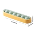 thumbnail image 3 of Molde de silicona para cubitos de hielo de 6 cavidades con base de plástico, cubitos redondos pequeños para cócteles, whisky, bebidas, reutilizable, apto para lavavajillas, verde o amarillo, 3 of 6