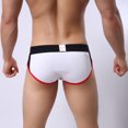 thumbnail image 3 of HUPOM Mens Underwear Boxer Briefs Male Thongs Medium waist Comfort Waist Solid Boxer Briefs White S, 3 of 6