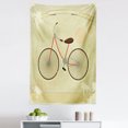 thumbnail image 1 of Vintage Tapestry, Postcard of a Retro Bicycle on Grunge Background Illustration Art Print, Fabric Wall Hanging Decor for Bedroom Living Room Dorm, 5 Sizes, Brown and Khaki, by Ambesonne, 1 of 1