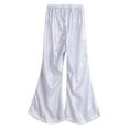 thumbnail image 3 of TiaoBug Kids Girls Hip Hop Dance Metallic Trousers Bell Bottom Pants, 3 of 7