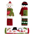 thumbnail image 3 of Juego de 3 piezas de fundas para manijas de puerta de refrigerador, muñeco de nieve navideño, cubiertas para manijas de electrodomésticos, decoraciones navideñas, se adapta a tamaño estándar, cocina,., 3 of 4
