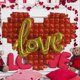 thumbnail image 3 of Heart Shaped Background Wall Foil Balloon Love Letter Balloons C, 3 of 5