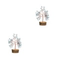 thumbnail image 4 of Wosthever Árbol de cristal hecho a mano - Hermosa decoración del hogar para todas las ocasiones Árbol artificial de cristal natural azul claro azul claro 2Conjunto, 4 of 6