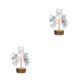 thumbnail image 3 of Árbol de Cristal Bonsai Toystoory decoración del hogar azul claro 2Conjunto, 3 of 6