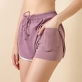 thumbnail image 5 of Summer Plus Size 2 in1 Running Shorts for Womens 2025 Elastic High Waist Sexy Casual Fitness Workout Elastic High Waist Fake Two Piece 2 in1 Running Shorts, 5 of 5