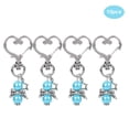 thumbnail image 1 of DEWIN 10pcs Keychain Key Ring Heart?Shaped Buckle Keyring Charm Pendant Gift Bag Decor Party Wedding Favours(??), 1 of 7