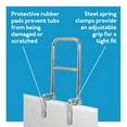 thumbnail image 5 of Carex Bathtub Grab Bar, Chrome Finish, 12" x 1" x 16", 5 of 7